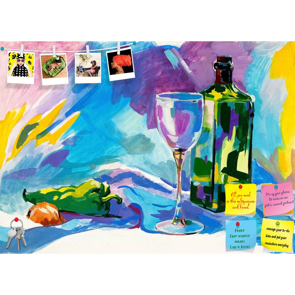 ArtzFolio Abstract Still Life Printed Bulletin Board Notice Pin Board Soft Board | Frameless-Bulletin Boards Frameless-AZSAO17345100BLB_FL_L-Image Code 5001926 Vishnu Image Folio Pvt Ltd, IC 5001926, ArtzFolio, Bulletin Boards Frameless, Food & Beverage, Fine Art Reprint, abstract, still, life, printed, bulletin, board, notice, pin, soft, frameless, original, water, color, hand, drawn, painting, sketch, bottle,glass,pepper, onion, pin up board, push pin board, extra large cork board, big pin board, notice b