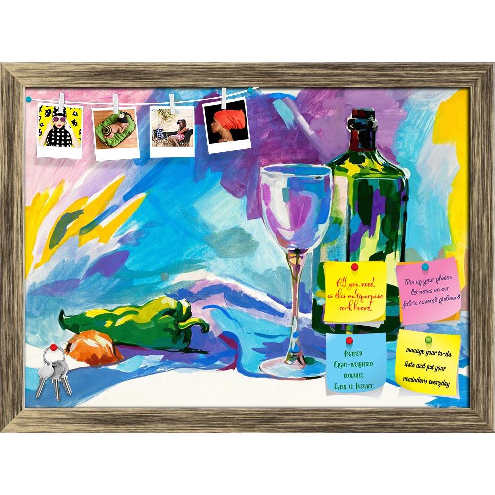 ArtzFolio Abstract Still Life Printed Bulletin Board Notice Pin Board Soft Board | Framed-Bulletin Boards Framed-AZSAO17345100BLB_FR_L-Image Code 5001926 Vishnu Image Folio Pvt Ltd, IC 5001926, ArtzFolio, Bulletin Boards Framed, Food & Beverage, Fine Art Reprint, abstract, still, life, printed, bulletin, board, notice, pin, soft, framed, original, water, color, hand, drawn, painting, sketch, bottle,glass,pepper, onion, pin up board, push pin board, extra large cork board, big pin board, notice board, small 