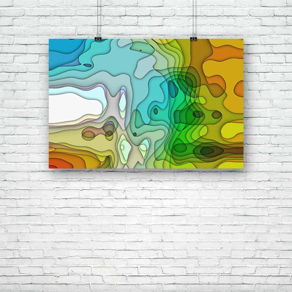 Abstract Colorful Chaotic Pattern Unframed Paper Poster - Paper Posters Unframed - ArtzFolio.com