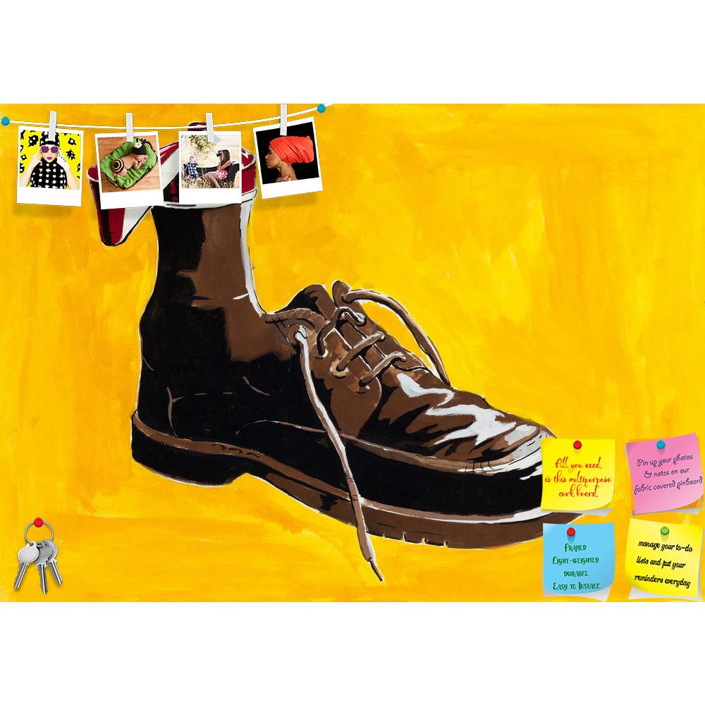 ArtzFolio Abstract Water Color Of A Shoe & Coffee Mill Printed Bulletin Board Notice Pin Board Soft Board | Frameless-Bulletin Boards Frameless-AZSAO17416167BLB_FL_L-Image Code 5001942 Vishnu Image Folio Pvt Ltd, IC 5001942, ArtzFolio, Bulletin Boards Frameless, Conceptual, Kids, Fine Art Reprint, abstract, water, color, of, a, shoe, coffee, mill, printed, bulletin, board, notice, pin, soft, frameless, original, hand, drawn, painting, sketch, yellow, background, pin up board, push pin board, extra large cor