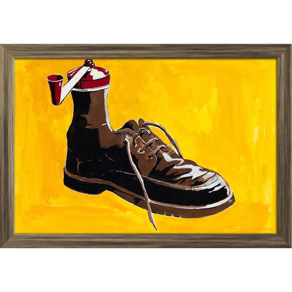 ArtzFolio Abstract Water Color Of A Shoe & Coffee Mill Paper Poster Frame | Top Acrylic Glass-Paper Posters Framed-AZART17416167POS_FR_L-Image Code 5001942 Vishnu Image Folio Pvt Ltd, IC 5001942, ArtzFolio, Paper Posters Framed, Conceptual, Kids, Fine Art Reprint, abstract, water, color, of, a, shoe, coffee, mill, paper, poster, frame, top, acrylic, glass, original, hand, drawn, painting, sketch, yellow, background, wall poster large size, wall poster for living room, poster for home decoration, paper poste