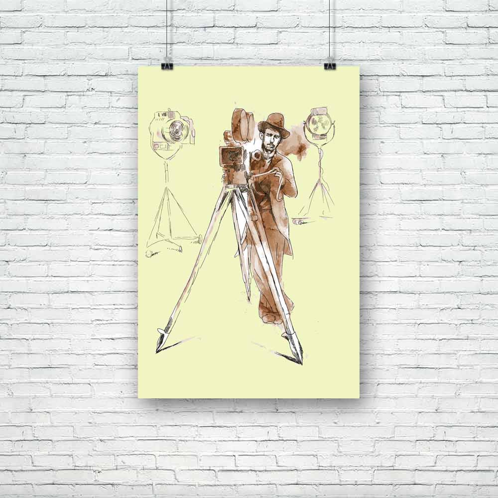 Man Behind The Camera D1 Unframed Paper Poster-Paper Posters Unframed-POS_UN-IC 5001944 IC 5001944, Ancient, Art and Paintings, Black and White, Cinema, Drawing, Education, Fine Art Reprint, Historical, Illustrations, Medieval, Movies, Paintings, Retro, Schools, Sketches, Television, TV Series, Universities, Vintage, White, Wooden, man, behind, the, camera, d1, unframed, paper, poster, academic, actor, antique, archaic, artistic, artwork, authentic, cameraman, classical, cool, guy, craft, director, film, fi