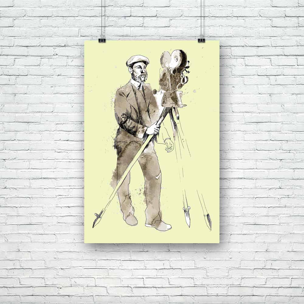 Man Behind The Camera D2 Unframed Paper Poster-Paper Posters Unframed-POS_UN-IC 5001945 IC 5001945, Ancient, Art and Paintings, Black and White, Cinema, Drawing, Education, Fine Art Reprint, Historical, Illustrations, Medieval, Movies, Paintings, Retro, Schools, Sketches, Television, TV Series, Universities, Vintage, White, Wooden, man, behind, the, camera, d2, unframed, paper, poster, film, director, academic, actor, antique, archaic, artistic, artwork, authentic, cameraman, classical, cool, guy, craft, fi