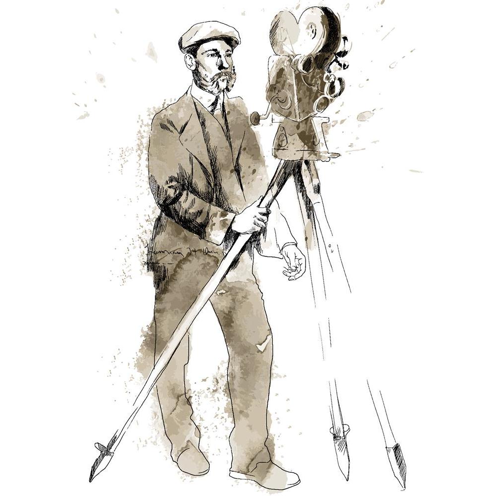 Man Behind The Camera Canvas Painting Synthetic Frame-Paintings MDF Framing-AFF_FR-IC 5001945 IC 5001945, Ancient, Art and Paintings, Black and White, Cinema, Drawing, Education, Fine Art Reprint, Historical, Illustrations, Medieval, Movies, Paintings, Retro, Schools, Sketches, Television, TV Series, Universities, Vintage, White, Wooden, man, behind, the, camera, canvas, painting, synthetic, frame, film, director, academic, actor, antique, archaic, artistic, artwork, authentic, cameraman, classical, cool, g