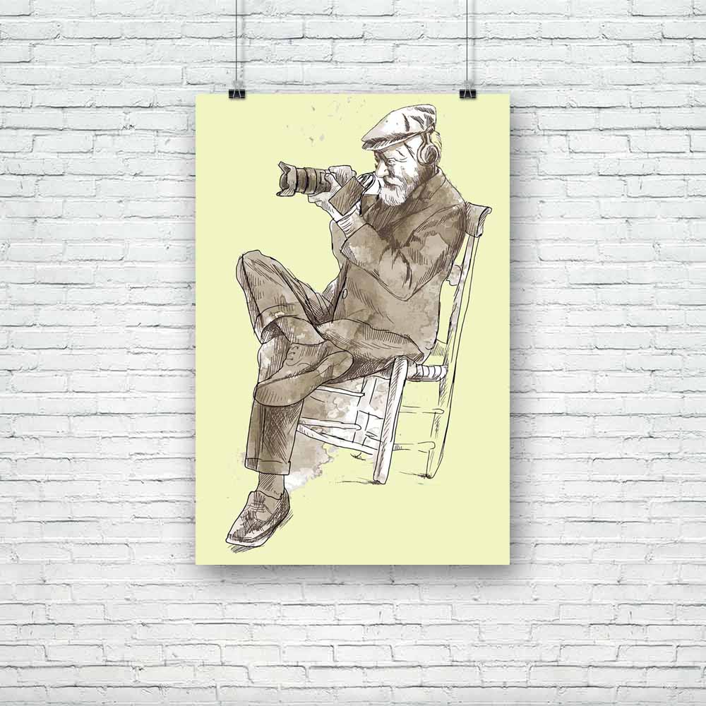 Man Behind The Digital Camera Unframed Paper Poster-Paper Posters Unframed-POS_UN-IC 5001946 IC 5001946, Ancient, Art and Paintings, Black and White, Cinema, Digital, Digital Art, Drawing, Education, Fine Art Reprint, Graphic, Historical, Illustrations, Medieval, Movies, Paintings, Retro, Schools, Sketches, Television, TV Series, Universities, Vintage, White, Wooden, man, behind, the, camera, unframed, paper, poster, antique, academic, actor, archaic, artistic, artwork, authentic, cameraman, classical, cool