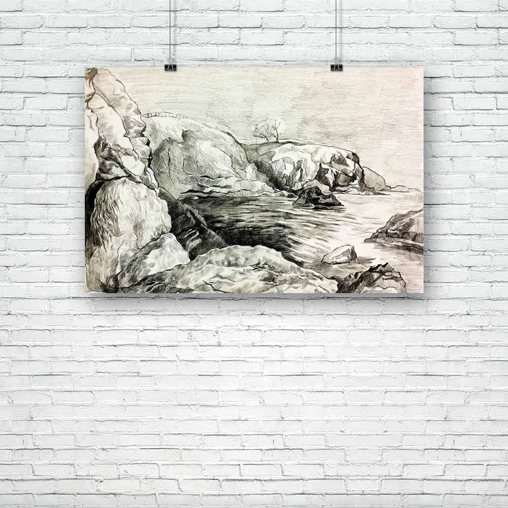 Quiet Lake Unframed Paper Poster-Paper Posters Unframed-POS_UN-IC 5001959 IC 5001959, Abstract Expressionism, Abstracts, Art and Paintings, Drawing, Illustrations, Landscapes, Nature, Paintings, Scenic, Semi Abstract, Signs, Signs and Symbols, Sketches, Sunrises, Sunsets, Wooden, quiet, lake, unframed, paper, poster, abstract, art, artist, artistic, autumn, background, bay, beach, beautiful, blue, clouds, colorful, colors, dawn, design, dusk, evening, forest, grass, green, illustration, landscape, light, mo