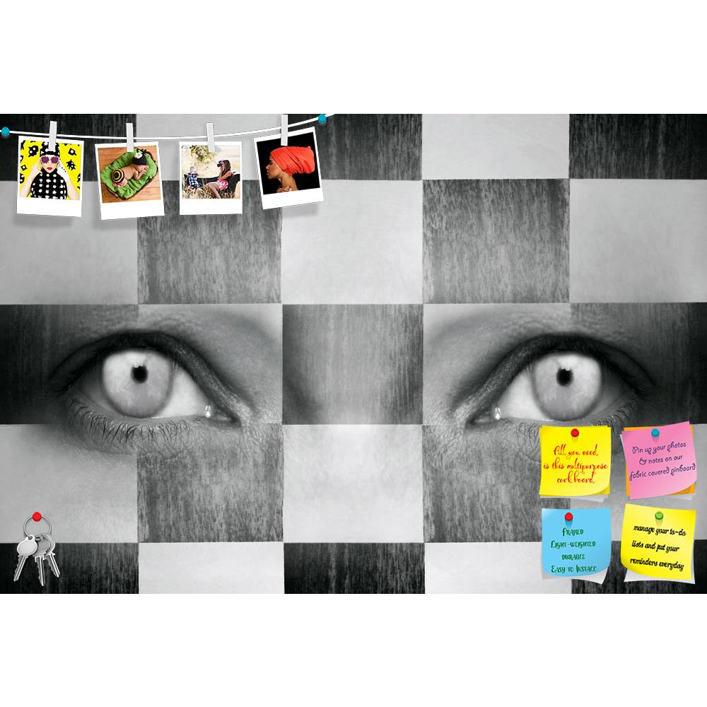 ArtzFolio Human Eyes With A Chess Texture Printed Bulletin Board Notice Pin Board Soft Board | Frameless-Bulletin Boards Frameless-AZSAO17632355BLB_FL_L-Image Code 5001976 Vishnu Image Folio Pvt Ltd, IC 5001976, ArtzFolio, Bulletin Boards Frameless, Surrealism, Digital Art, human, eyes, with, a, chess, texture, printed, bulletin, board, notice, pin, soft, frameless, black, white, pin up board, push pin board, extra large cork board, big pin board, notice board, small bulletin board, cork board, wall notice 