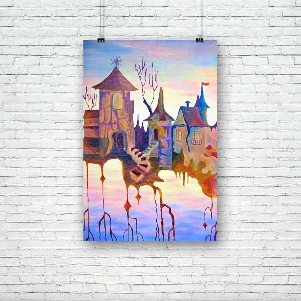 Dream City In The Sky Unframed Paper Poster-Paper Posters Unframed-POS_UN-IC 5001985 IC 5001985, Abstract Expressionism, Abstracts, Art and Paintings, Baby, Children, Cities, City Views, Drawing, Fantasy, Kids, Modern Art, Paintings, Semi Abstract, Signs, Signs and Symbols, Sunsets, dream, city, in, the, sky, unframed, paper, poster, art, beautiful, building, child, decor, design, green, modern, original, painting, purple, street, summer, sunset, artzfolio, posters, wall posters, posters for room, posters f