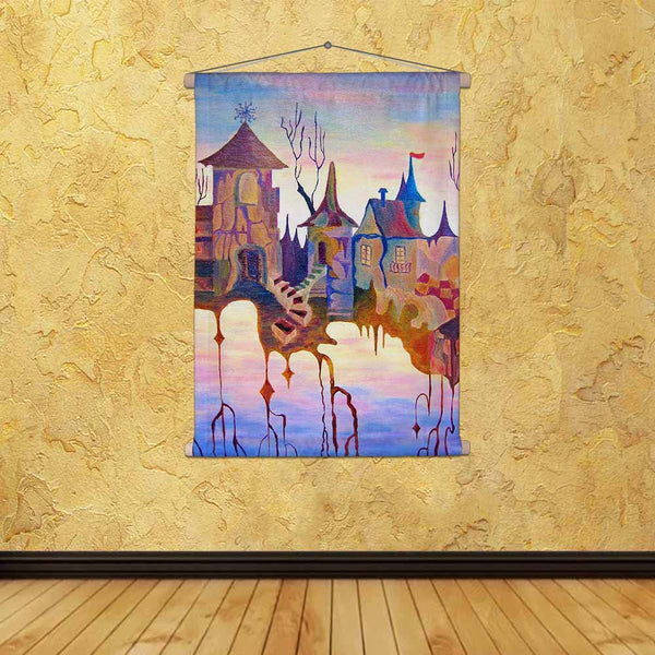 ArtzFolio Dream City In The Sky Fabric Painting Tapestry Scroll Art Hanging-Scroll Art-AZART17647102TAP_L-Image Code 5001985 Vishnu Image Folio Pvt Ltd, IC 5001985, ArtzFolio, Scroll Art, Abstract, Fine Art Reprint, dream, city, in, the, sky, canvas, fabric, painting, tapestry, scroll, art, hanging, oil, fantasy, sunset, fairy, tail, style, building, tapestries, room tapestry, hanging tapestry, huge tapestry, amazonbasics, tapestry cloth, fabric wall hanging, unique tapestries, wall tapestry, small tapestry