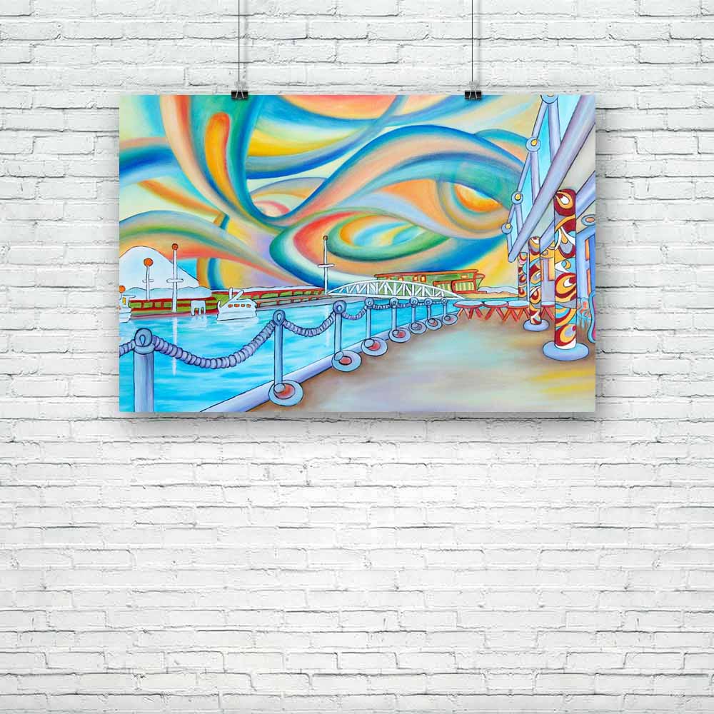 Seattle Waterfront Mt Rainier Washington D2 Unframed Paper Poster-Paper Posters Unframed-POS_UN-IC 5001986 IC 5001986, Abstract Expressionism, Abstracts, Art and Paintings, Cities, City Views, Modern Art, Paintings, Semi Abstract, seattle, waterfront, mt, rainier, washington, d2, unframed, paper, poster, abstract, art, blue, bright, buildings, canvas, city, colorful, concept, happy, modern, oils, painting, pier, puget, sound, sky, street, sun, unique, water, artzfolio, posters, wall posters, posters for roo