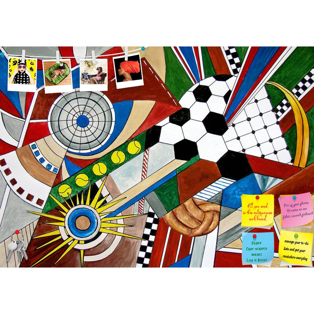 ArtzFolio Modern Abstract Printed Bulletin Board Notice Pin Board Soft Board | Frameless-Bulletin Boards Frameless-AZSAO17647111BLB_FL_L-Image Code 5001988 Vishnu Image Folio Pvt Ltd, IC 5001988, ArtzFolio, Bulletin Boards Frameless, Abstract, Fine Art Reprint, modern, printed, bulletin, board, notice, pin, soft, frameless, original, hand, drawing, different, sport, types, such, as, soccer, baseball, tennis, hockey, pin up board, push pin board, extra large cork board, big pin board, notice board, small bul