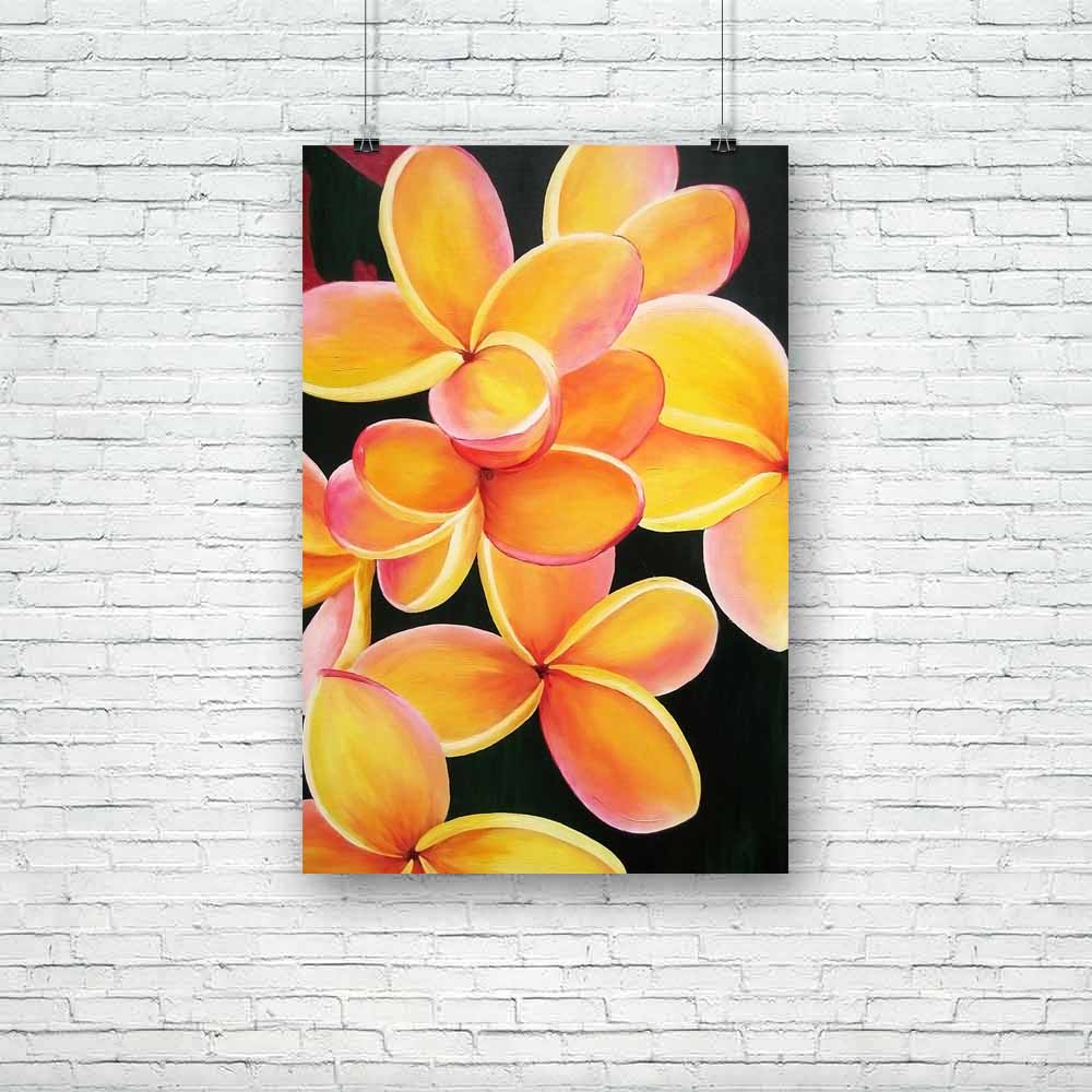 Orange Prumeria Flowers Unframed Paper Poster-Paper Posters Unframed-POS_UN-IC 5001991 IC 5001991, Art and Paintings, Botanical, Drawing, Floral, Flowers, Hawaiian, Nature, Paintings, Tropical, orange, prumeria, unframed, paper, poster, art, blooming, canvas, decor, flower, hawaii, macro, oil, painting, plumeria, artzfolio, posters, wall posters, posters for room, posters for room decoration, office poster, door poster, baby poster, motivational posters, posters for room boys, quotes, poster for wall decora