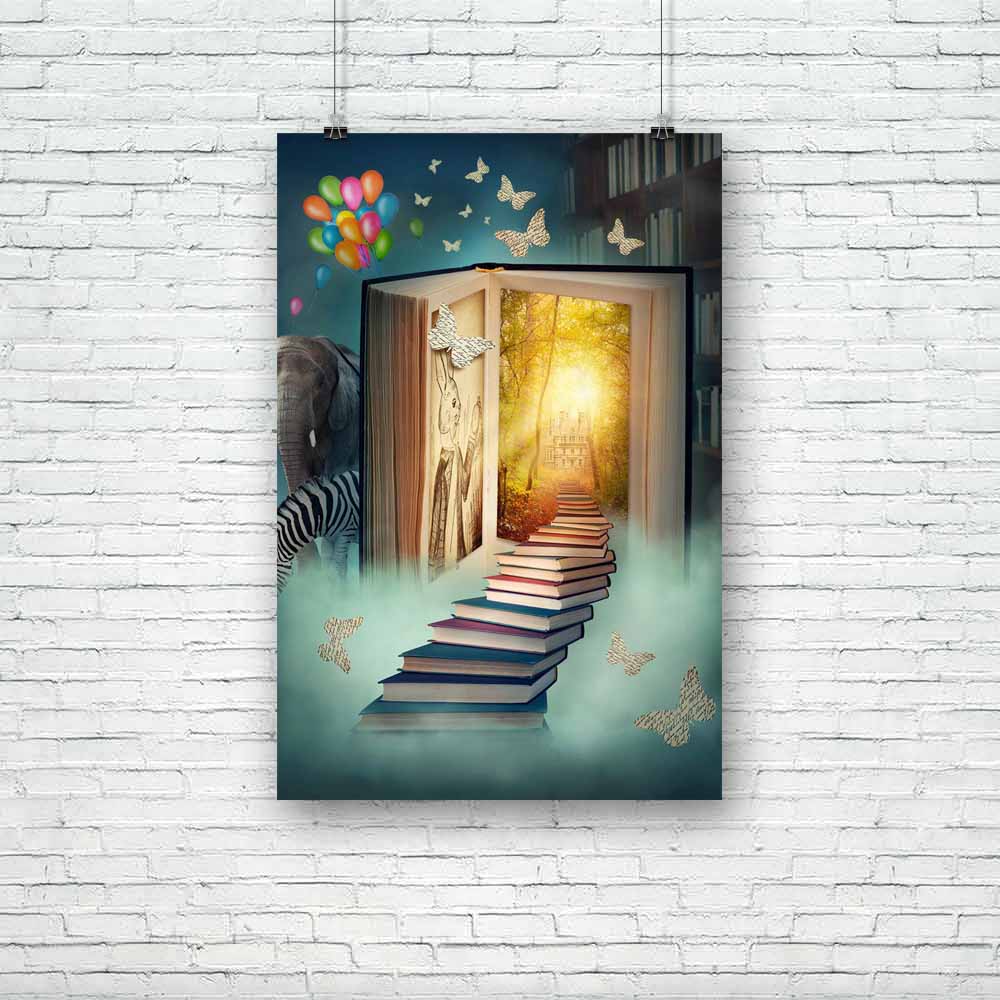 Magic Book Unframed Paper Poster-Paper Posters Unframed-POS_UN-IC 5001996 IC 5001996, Books, Calligraphy, Education, Fantasy, Nature, Scenic, Schools, Science Fiction, Signs and Symbols, Symbols, Universities, magic, book, unframed, paper, poster, open, library, literature, story, reading, magical, stories, children, dream, land, mystical, lamp, read, libro, fairy, balloon, butterfly, child, childhood, cloud, colorful, concept, dark, elephant, environmental, girl, green, growth, information, intelligence, k