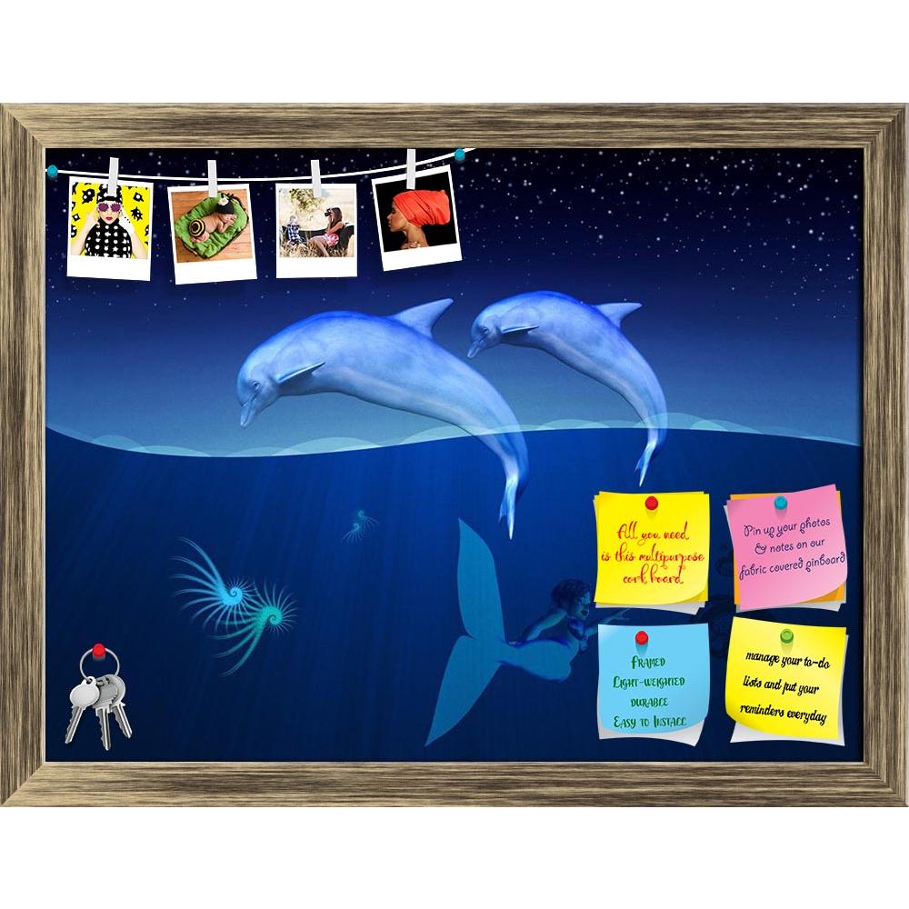 ArtzFolio Dolphins & Mermaid Printed Bulletin Board Notice Pin Board Soft Board | Framed-Bulletin Boards Framed-AZSAO17696101BLB_FR_L-Image Code 5001999 Vishnu Image Folio Pvt Ltd, IC 5001999, ArtzFolio, Bulletin Boards Framed, Animals, Kids, Digital Art, dolphins, mermaid, printed, bulletin, board, notice, pin, soft, framed, illustration, friendly, sealife, underwater, scene, pin up board, push pin board, extra large cork board, big pin board, notice board, small bulletin board, cork board, wall notice boa
