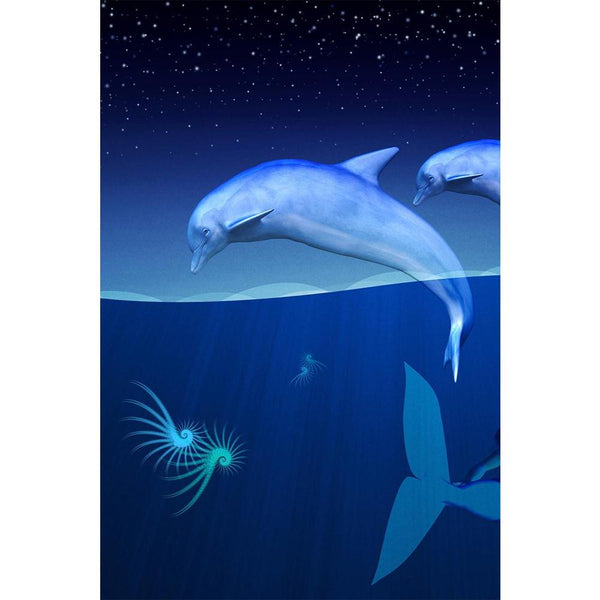 Dolphins & Mermaid Unframed Paper Poster-Paper Posters Unframed-POS_UN-IC 5001999 IC 5001999, Fantasy, Illustrations, Mermaid, Nautical, Signs and Symbols, Symbols, dolphins, unframed, paper, wall, poster, beautiful, beauty, blue, bubbles, colorful, creature, curious, diving, dolphin, dream, fairytale, female, fish, fishtail, flipper, floating, friend, friendly, hair, legend, light, magic, marine, mythical, mythology, ocean, reef, sea, swimming, symbol, tail, undersea, underwater, water, woman, artzfolio, p