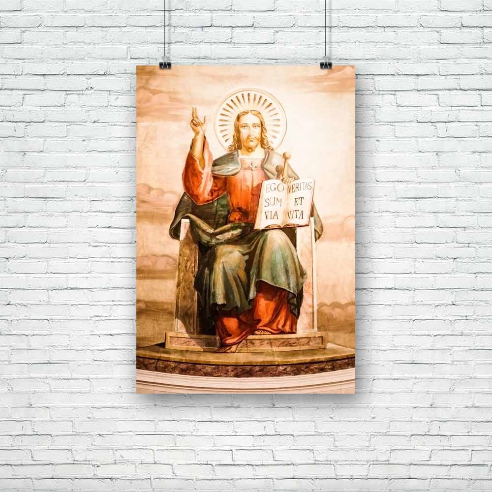Old Jesus Artwork At A Church In Italy Unframed Paper Poster-Paper Posters Unframed-POS_UN-IC 5002009 IC 5002009, Art and Paintings, Christianity, Italian, Jesus, Paintings, old, artwork, at, a, church, in, italy, unframed, paper, poster, painting, artzfolio, posters, wall posters, posters for room, posters for room decoration, office poster, door poster, baby poster, motivational posters, posters for room boys, quotes, poster for wall decoration, friends poster, abstract paintings for living room, inspirat