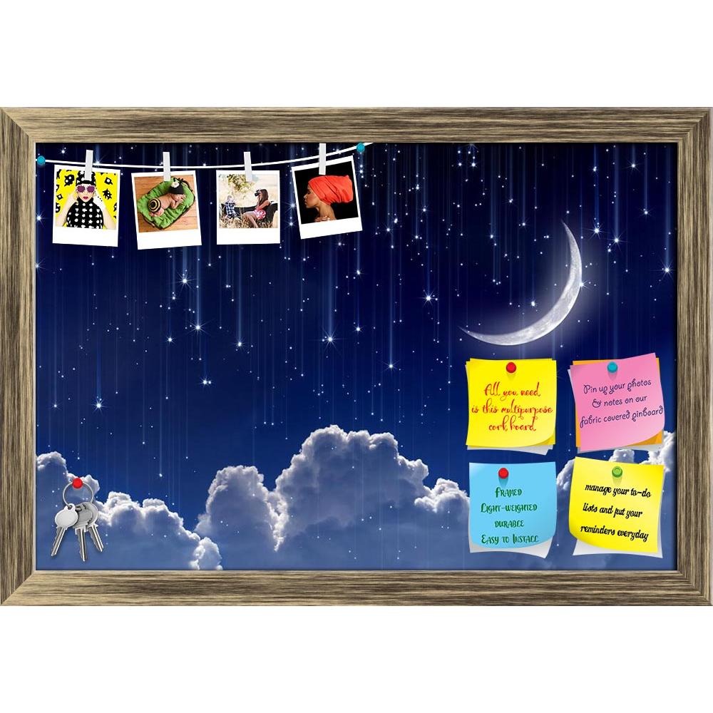 ArtzFolio Night Sky With Moon & Stars Printed Bulletin Board Notice Pin Board Soft Board | Framed-Bulletin Boards Framed-AZSAO17842449BLB_FR_L-Image Code 5002023 Vishnu Image Folio Pvt Ltd, IC 5002023, ArtzFolio, Bulletin Boards Framed, Kids, Digital Art, night, sky, with, moon, stars, printed, bulletin, board, notice, pin, soft, framed, peaceful, background, beautiful, clouds, elements, image, furnished, nasa, pin up board, push pin board, extra large cork board, big pin board, notice board, small bulletin