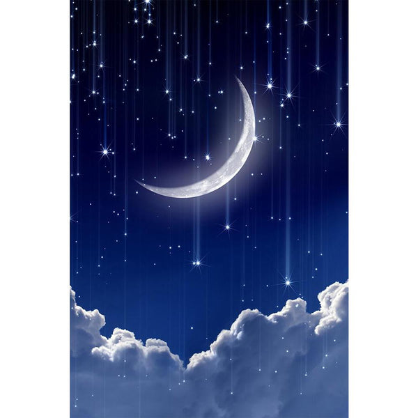 Night Sky With Moon & Stars Unframed Paper Poster-Paper Posters Unframed-POS_UN-IC 5002023 IC 5002023, Astrology, Astronomy, Cosmology, Fantasy, Horoscope, Landscapes, Nature, Scenic, Space, Sun Signs, Zodiac, night, sky, with, moon, stars, unframed, paper, wall, poster, background, beam, beautiful, belief, bible, blue, bright, celestial, cloud, dark, dream, eternity, faith, fantastic, heavenly, holy, hope, idyllic, light, lunar, magic, midnight, moonlight, mysterious, mystic, mystical, peace, peaceful, per