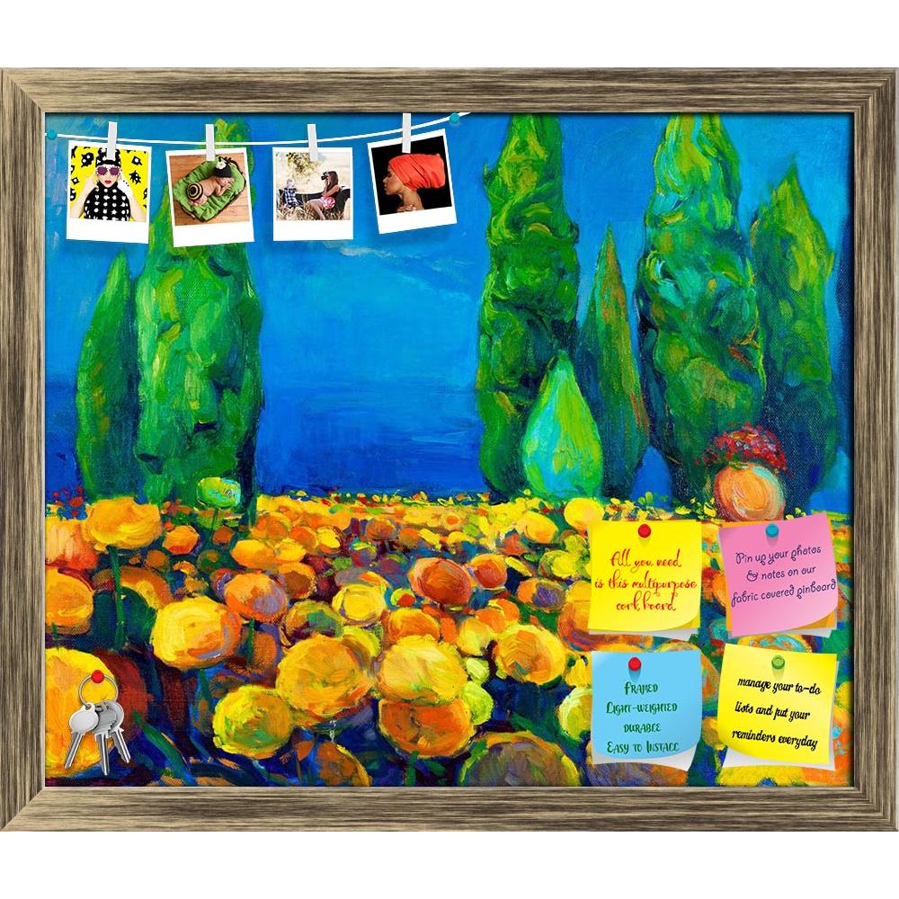 ArtzFolio Artwork Of Green Trees & Yellow Flowers Printed Bulletin Board Notice Pin Board Soft Board | Framed-Bulletin Boards Framed-AZSAO17851971BLB_FR_L-Image Code 5002025 Vishnu Image Folio Pvt Ltd, IC 5002025, ArtzFolio, Bulletin Boards Framed, Landscapes, Fine Art Reprint, artwork, of, green, trees, yellow, flowers, printed, bulletin, board, notice, pin, soft, framed, original, oil, painting, canvas.landscape.modern, impressionism, pin up board, push pin board, extra large cork board, big pin board, no