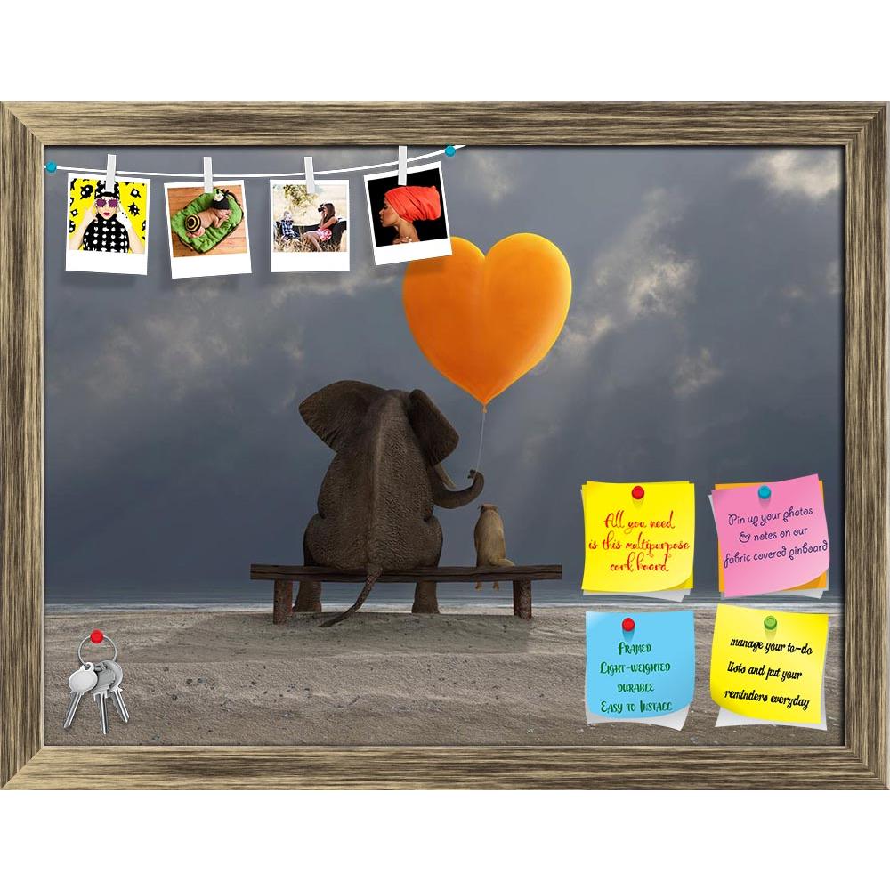 ArtzFolio Elephant & Dog D3 Printed Bulletin Board Notice Pin Board Soft Board | Framed-Bulletin Boards Framed-AZSAO17856459BLB_FR_L-Image Code 5002029 Vishnu Image Folio Pvt Ltd, IC 5002029, ArtzFolio, Bulletin Boards Framed, Animals, Conceptual, Kids, Digital Art, elephant, dog, d3, printed, bulletin, board, notice, pin, soft, framed, holding, heart, shaped, balloon, pin up board, push pin board, extra large cork board, big pin board, notice board, small bulletin board, cork board, wall notice board, gian