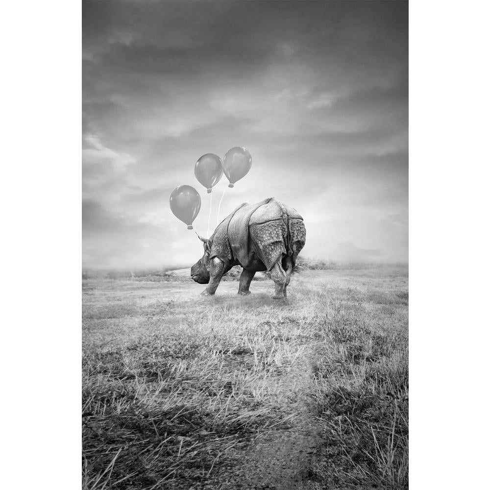 ArtzFolio Artistic Rhino Back With Three Balloons Unframed Paper Poster-Paper Posters Unframed-AZART17859137POS_UN_L-Image Code 5002031 Vishnu Image Folio Pvt Ltd, IC 5002031, ArtzFolio, Paper Posters Unframed, Animals, Conceptual, Kids, Digital Art, artistic, rhino, back, with, three, balloons, unframed, paper, poster, wall, large, size, for, living, room, home, decoration, big, framed, decor, posters, pitaara, box, modern, art, frame, bedroom, amazonbasics, door, drawing, small, decorative, office, recept