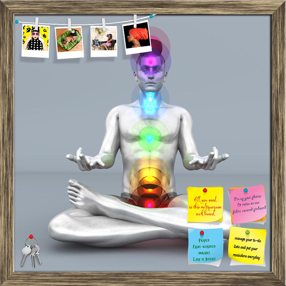 ArtzFolio Woman Performing A Full Chakra Meditation Printed Bulletin Board Notice Pin Board Soft Board | Framed-Bulletin Boards Framed-AZSAO17999524BLB_FR_L-Image Code 5002064 Vishnu Image Folio Pvt Ltd, IC 5002064, ArtzFolio, Bulletin Boards Framed, Traditional, Digital Art, woman, performing, a, full, chakra, meditation, printed, bulletin, board, notice, pin, soft, framed, rendered, illustration, pin up board, push pin board, extra large cork board, big pin board, notice board, small bulletin board, cork 
