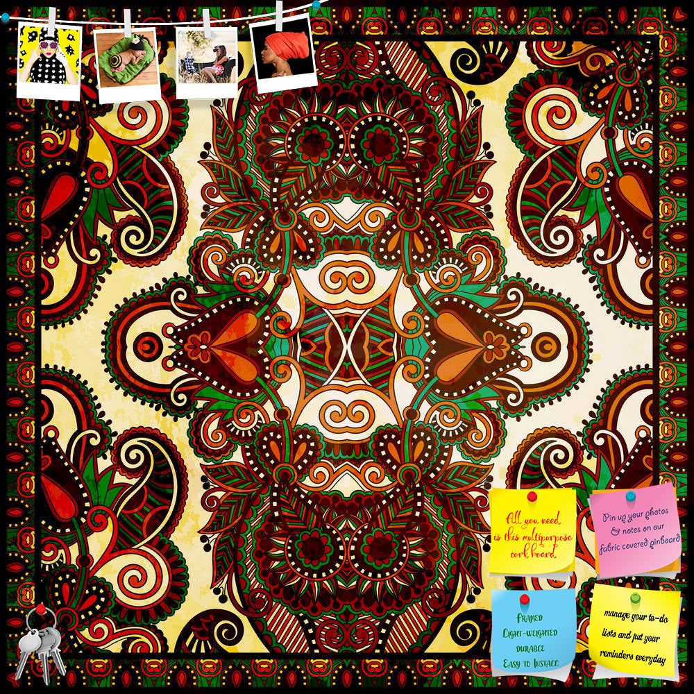 ArtzFolio Ornamental Floral Paisley Bandanna D4 Printed Bulletin Board Notice Pin Board Soft Board | Frameless-Bulletin Boards Frameless-AZSAO18016026BLB_FL_L-Image Code 5002067 Vishnu Image Folio Pvt Ltd, IC 5002067, ArtzFolio, Bulletin Boards Frameless, Abstract, Digital Art, ornamental, floral, paisley, bandanna, d4, printed, bulletin, board, notice, pin, soft, frameless, traditional, use, this, pattern, design, carpet, shawl, pillow, cushion, pin up board, push pin board, extra large cork board, big pin