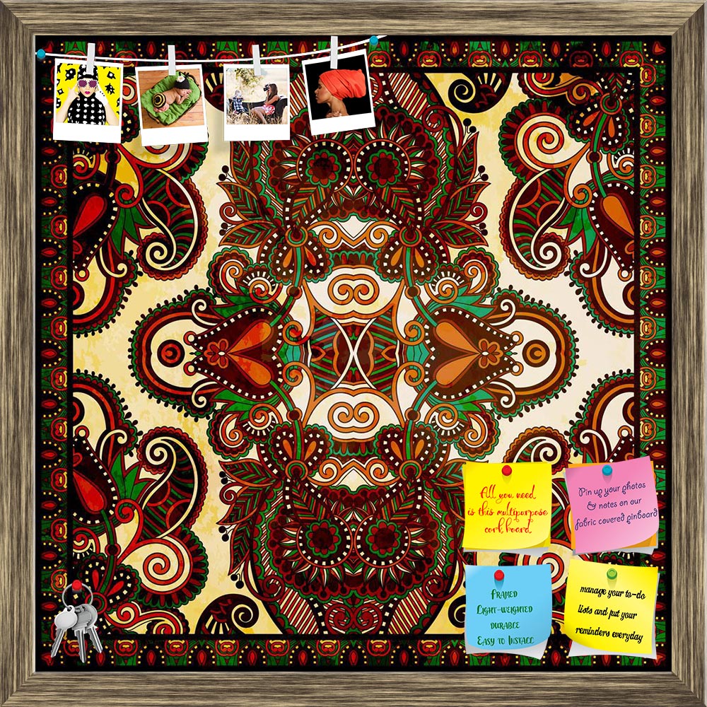 ArtzFolio Ornamental Floral Paisley Bandanna D4 Printed Bulletin Board Notice Pin Board Soft Board | Framed-Bulletin Boards Framed-AZSAO18016026BLB_FR_L-Image Code 5002067 Vishnu Image Folio Pvt Ltd, IC 5002067, ArtzFolio, Bulletin Boards Framed, Abstract, Digital Art, ornamental, floral, paisley, bandanna, d4, printed, bulletin, board, notice, pin, soft, framed, traditional, use, this, pattern, design, carpet, shawl, pillow, cushion, pin up board, push pin board, extra large cork board, big pin board, noti