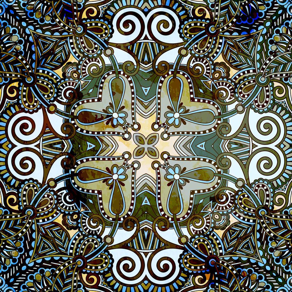 Ornamental Floral Paisley Bandanna Canvas Painting Synthetic Frame-Paintings MDF Framing-AFF_FR-IC 5002068 IC 5002068, Abstract Expressionism, Abstracts, Art and Paintings, Botanical, Culture, Ethnic, Fashion, Floral, Flowers, Hand Drawn, Illustrations, Nature, Paisley, Patterns, Persian, Pets, Retro, Semi Abstract, Signs, Signs and Symbols, Traditional, Tribal, World Culture, ornamental, bandanna, canvas, painting, synthetic, frame, abstract, art, artistic, background, border, carpet, cotton, cushion, deco