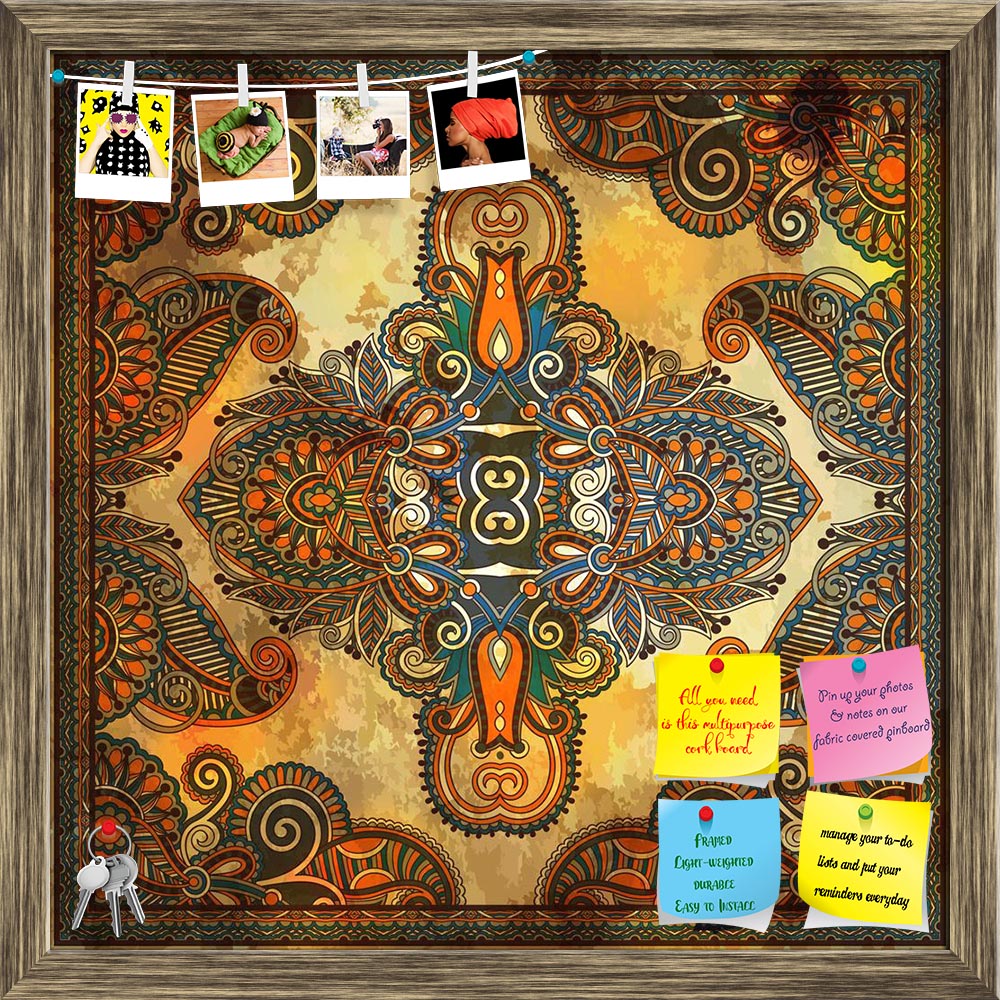 ArtzFolio Ornamental Floral Paisley Bandanna D6 Printed Bulletin Board Notice Pin Board Soft Board | Framed-Bulletin Boards Framed-AZSAO18052025BLB_FR_L-Image Code 5002080 Vishnu Image Folio Pvt Ltd, IC 5002080, ArtzFolio, Bulletin Boards Framed, Abstract, Digital Art, ornamental, floral, paisley, bandanna, d6, printed, bulletin, board, notice, pin, soft, framed, grunge, traditional, use, this, pattern, design, carpet, shawl, pillow, cushion, pin up board, push pin board, extra large cork board, big pin boa