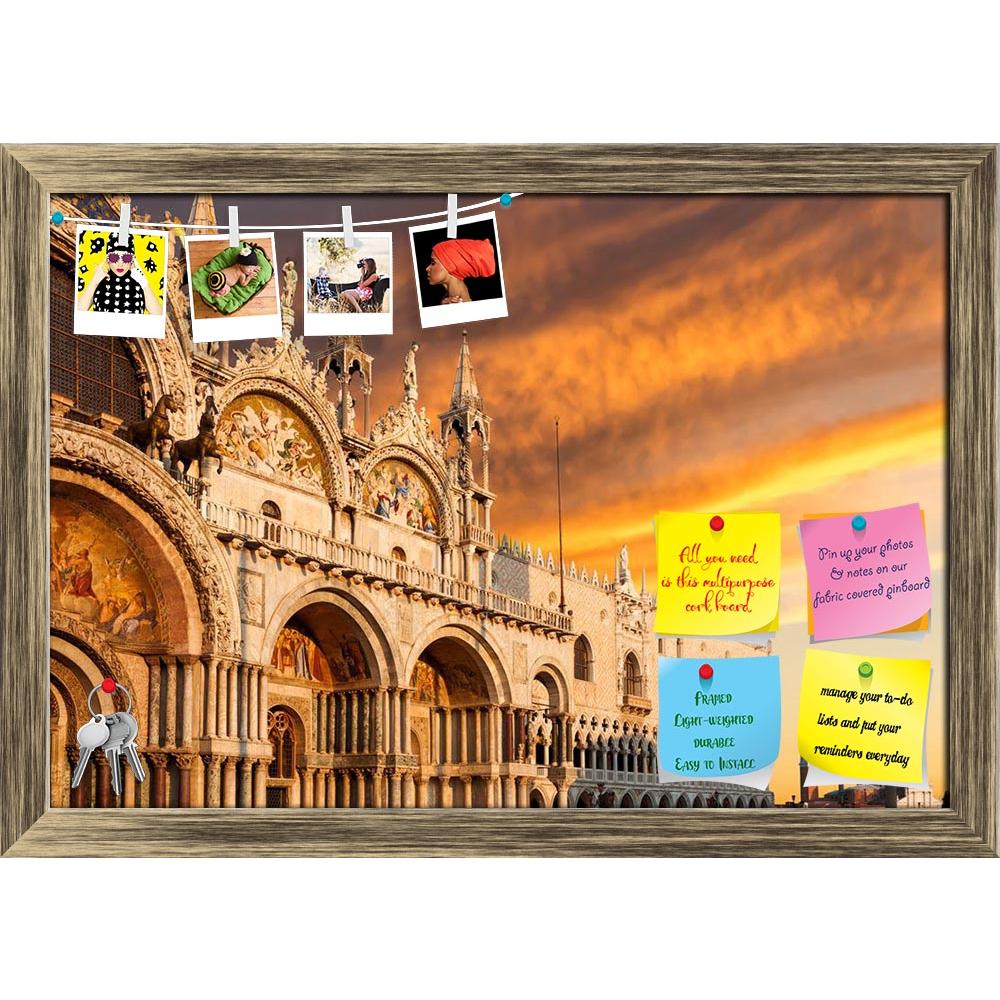 ArtzFolio Basilica Di San Marco With Sunset, Venice Italy Printed Bulletin Board Notice Pin Board Soft Board | Framed-Bulletin Boards Framed-AZSAO18078706BLB_FR_L-Image Code 5002088 Vishnu Image Folio Pvt Ltd, IC 5002088, ArtzFolio, Bulletin Boards Framed, Places, Photography, basilica, di, san, marco, with, sunset, venice, italy, printed, bulletin, board, notice, pin, soft, framed, dramatic, pin up board, push pin board, extra large cork board, big pin board, notice board, small bulletin board, cork board,