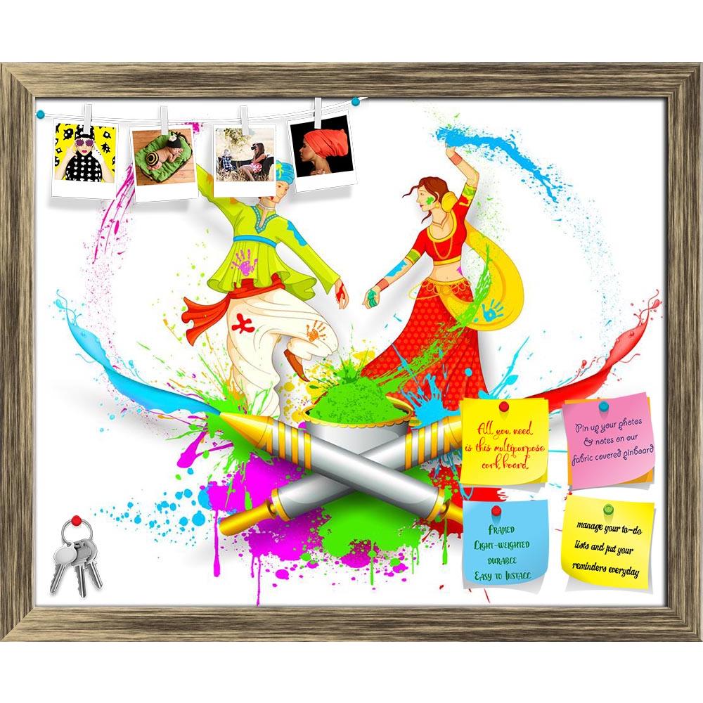 ArtzFolio Couple Playing Holi Printed Bulletin Board Notice Pin Board Soft Board | Framed-Bulletin Boards Framed-AZSAO18089732BLB_FR_L-Image Code 5002096 Vishnu Image Folio Pvt Ltd, IC 5002096, ArtzFolio, Bulletin Boards Framed, Traditional, Digital Art, couple, playing, holi, printed, bulletin, board, notice, pin, soft, framed, illustration, color, pichkari, pin up board, push pin board, extra large cork board, big pin board, notice board, small bulletin board, cork board, wall notice board, giant cork boa
