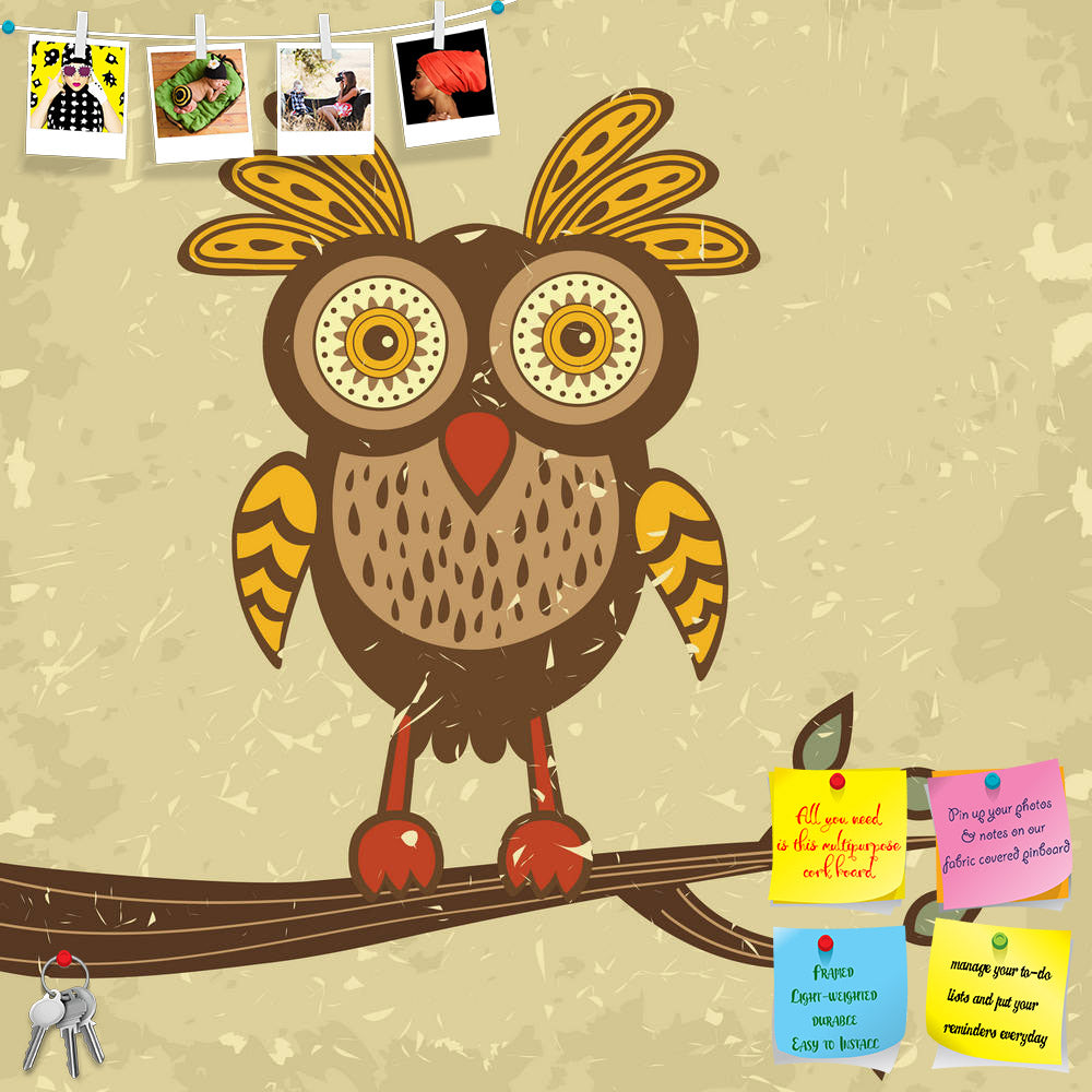 ArtzFolio Retro Style Owl Printed Bulletin Board Notice Pin Board Soft Board | Frameless-Bulletin Boards Frameless-AZSAO18175555BLB_FL_L-Image Code 5002105 Vishnu Image Folio Pvt Ltd, IC 5002105, ArtzFolio, Bulletin Boards Frameless, Birds, Kids, Digital Art, retro, style, owl, printed, bulletin, board, notice, pin, soft, frameless, illustration, beautiful, pin up board, push pin board, extra large cork board, big pin board, notice board, small bulletin board, cork board, wall notice board, giant cork board