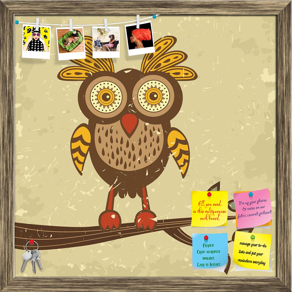 ArtzFolio Retro Style Owl Printed Bulletin Board Notice Pin Board Soft Board | Framed-Bulletin Boards Framed-AZSAO18175555BLB_FR_L-Image Code 5002105 Vishnu Image Folio Pvt Ltd, IC 5002105, ArtzFolio, Bulletin Boards Framed, Birds, Kids, Digital Art, retro, style, owl, printed, bulletin, board, notice, pin, soft, framed, illustration, beautiful, pin up board, push pin board, extra large cork board, big pin board, notice board, small bulletin board, cork board, wall notice board, giant cork board, bulletin b