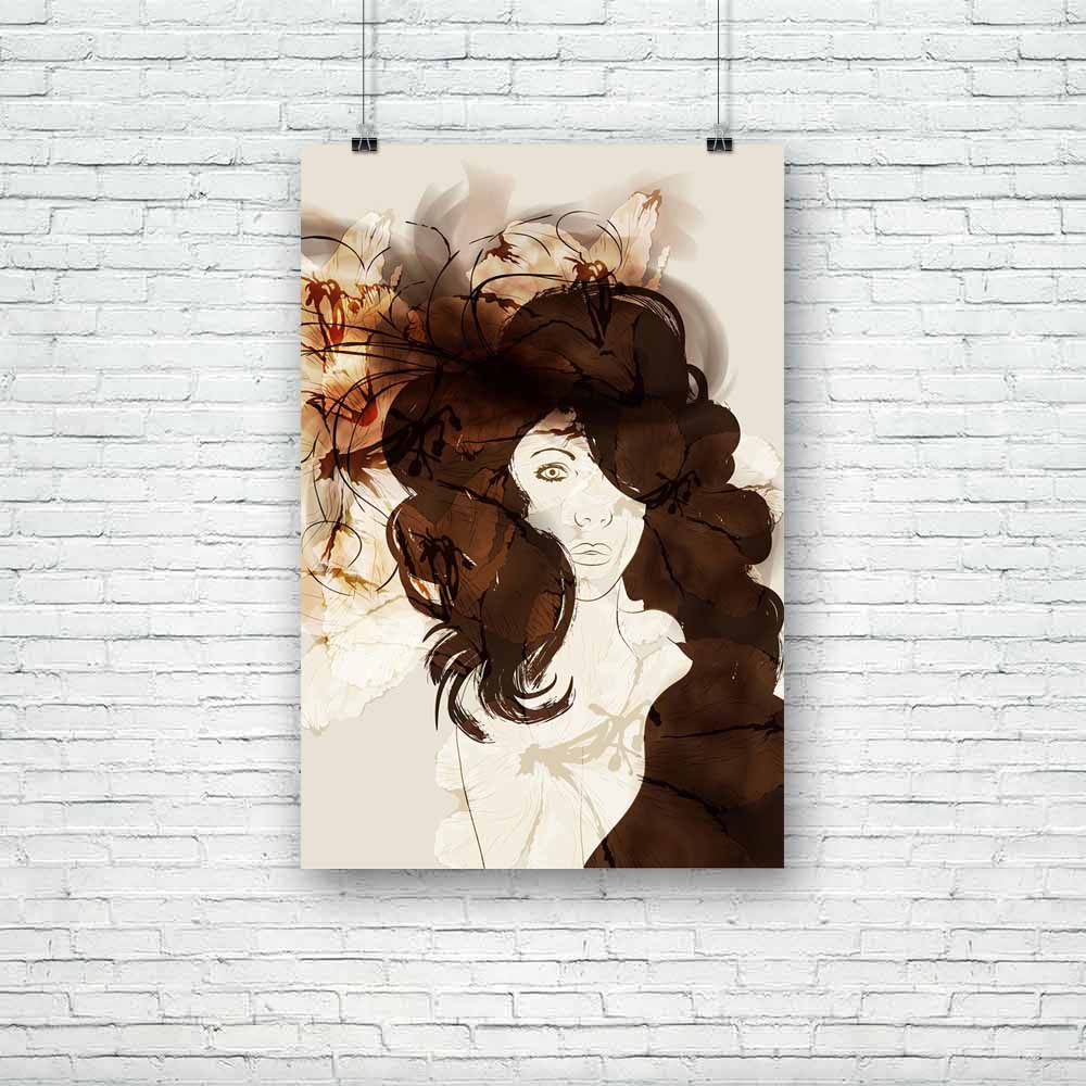 Abstract Fashion Unframed Paper Poster-Paper Posters Unframed-POS_UN-IC 5002108 IC 5002108, Abstract Expressionism, Abstracts, Art and Paintings, Botanical, Digital, Digital Art, Drawing, Fantasy, Fashion, Floral, Flowers, Graphic, Hand Drawn, Illustrations, Nature, Semi Abstract, Signs, Signs and Symbols, Sketches, Watercolour, abstract, unframed, paper, poster, arm, beautiful, beauty, beige, body, brown, clipart, concept, curly, design, detailed, disheveled, dress, element, face, female, flower, flowing, 