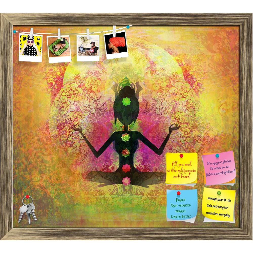 ArtzFolio Yoga Lotus Pose D3 Printed Bulletin Board Notice Pin Board Soft Board | Framed-Bulletin Boards Framed-AZSAO18282495BLB_FR_L-Image Code 5002128 Vishnu Image Folio Pvt Ltd, IC 5002128, ArtzFolio, Bulletin Boards Framed, Traditional, Fine Art Reprint, yoga, lotus, pose, d3, printed, bulletin, board, notice, pin, soft, framed, padmasana, colored, chakra, points, pin up board, push pin board, extra large cork board, big pin board, notice board, small bulletin board, cork board, wall notice board, giant