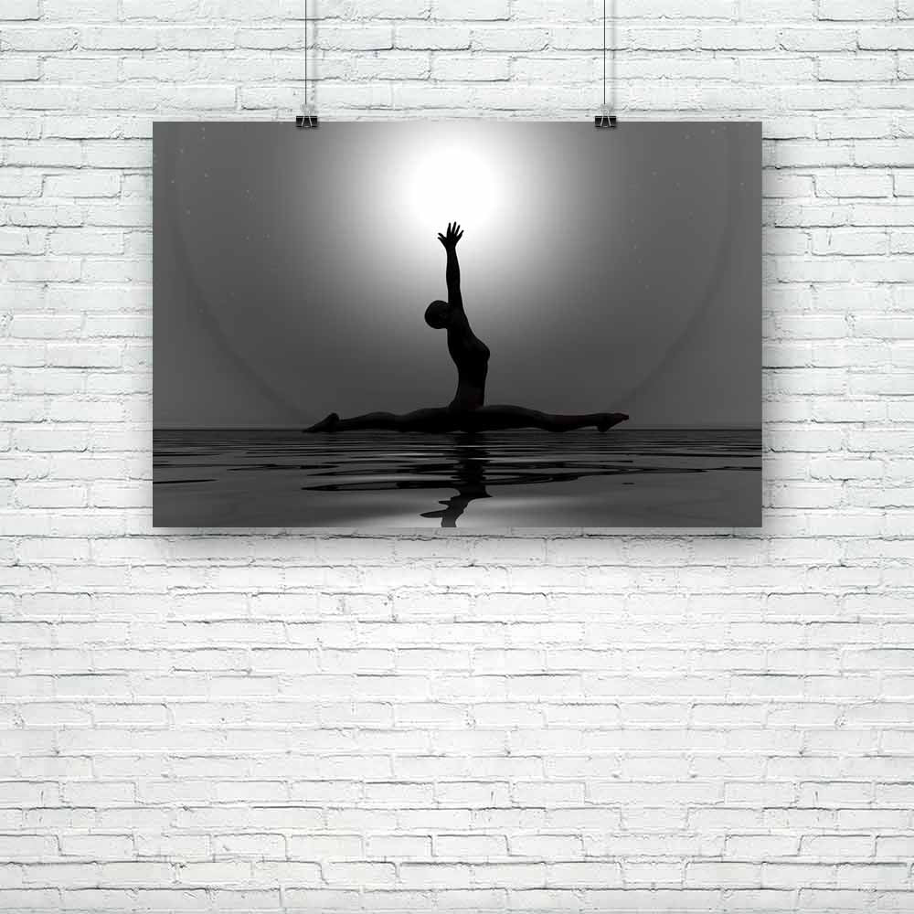 Woman Practicing Yoga D1 Unframed Paper Poster-Paper Posters Unframed-POS_UN-IC 5002132 IC 5002132, Adult, Black, Black and White, Health, Hobbies, Illustrations, Nature, People, Scenic, Sports, woman, practicing, yoga, d1, unframed, paper, poster, pilates, asana, background, balance, beauty, body, concentration, dark, energy, exercise, fitness, full, gym, harmony, healthy, hobby, illustration, lifestyle, light, meditation, moon, moonlight, night, outline, peace, person, posing, practice, recreation, relax,