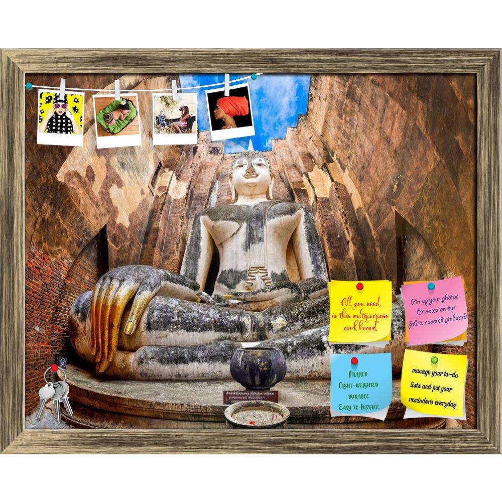 ArtzFolio Lord Buddha in Wat Si Chum Temple in Thailand Printed Bulletin Board Notice Pin Board Soft Board | Framed-Bulletin Boards Framed-AZSAO18467539BLB_FR_L-Image Code 5002152 Vishnu Image Folio Pvt Ltd, IC 5002152, ArtzFolio, Bulletin Boards Framed, Places, Religious, Photography, lord, buddha, in, wat, si, chum, temple, thailand, printed, bulletin, board, notice, pin, soft, framed, large, sitting, budha, sukhothai, pin up board, push pin board, extra large cork board, big pin board, notice board, smal