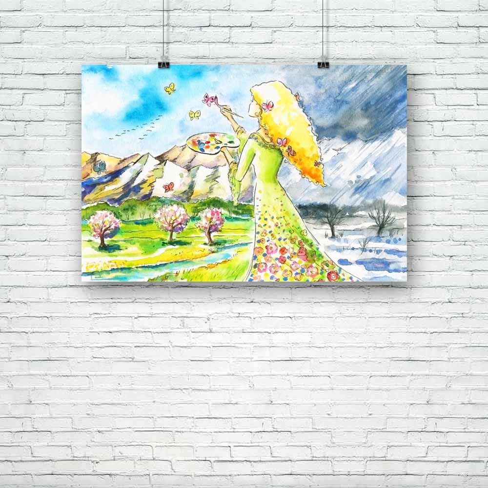 Nature Artwork Landscape Unframed Paper Poster-Paper Posters Unframed-POS_UN-IC 5002153 IC 5002153, Abstract Expressionism, Abstracts, Art and Paintings, Botanical, Floral, Flowers, Geometric Abstraction, Landscapes, Mountains, Nature, Paintings, Scenic, Seasons, Semi Abstract, Watercolour, artwork, landscape, unframed, paper, poster, watercolor, painting, abstract, abstraction, allegory, april, art, artist, beautiful, blond, blue, butterfly, changing, cloudy, cold, decoration, delicate, dress, ecology, gir