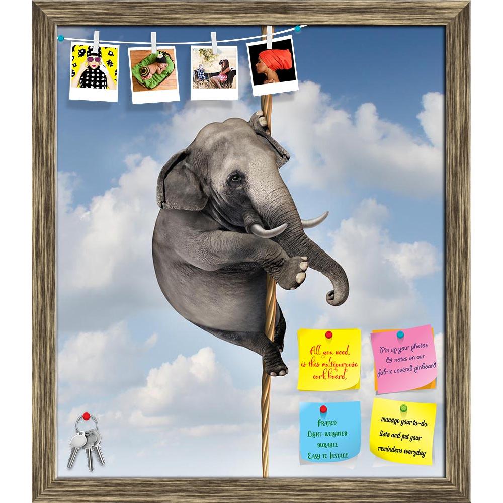 ArtzFolio Strong Determination Portrayed by an Elephant Printed Bulletin Board Notice Pin Board Soft Board | Framed-Bulletin Boards Framed-AZSAO18547381BLB_FR_L-Image Code 5002163 Vishnu Image Folio Pvt Ltd, IC 5002163, ArtzFolio, Bulletin Boards Framed, Animals, Conceptual, Kids, Digital Art, strong, determination, portrayed, by, an, elephant, printed, bulletin, board, notice, pin, soft, framed, managing, risk, uncertainty, large, climbing, rope, high, sky, symbol, vision, being, driven, succeed, overcomin