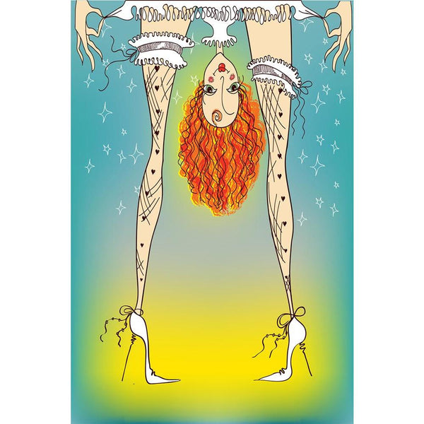 Woman In Stockings Unframed Paper Poster-Paper Posters Unframed-POS_UN-IC 5002167 IC 5002167, Adult, Art and Paintings, Fashion, Health, Illustrations, Paintings, Patterns, People, Signs and Symbols, Symbols, woman, in, stockings, unframed, paper, wall, poster, beautiful, beauty, and, body, cute, facial, expression, model, female, heat, human, eye, face, foot, hair, leg, skin, illustration, painting, one, person, pattern, posing, red, sex, symbol, shoe, short, skirt, stiletto, the, women, artzfolio, posters