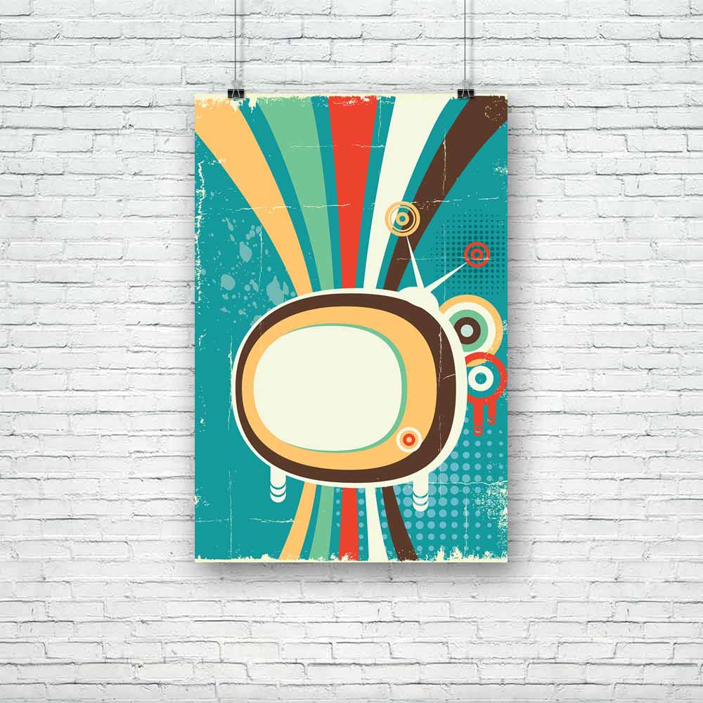 Abstract Retro Television Unframed Paper Poster - Paper Posters Unframed - ArtzFolio.com