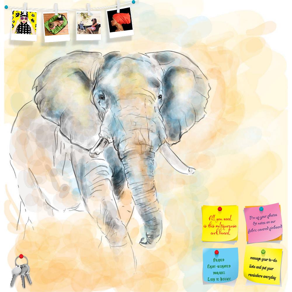 ArtzFolio Elephant Aquarelle Artwork Printed Bulletin Board Notice Pin Board Soft Board | Frameless-Bulletin Boards Frameless-AZSAO18647297BLB_FL_L-Image Code 5002178 Vishnu Image Folio Pvt Ltd, IC 5002178, ArtzFolio, Bulletin Boards Frameless, Animals, Kids, Fine Art Reprint, elephant, aquarelle, artwork, printed, bulletin, board, notice, pin, soft, frameless, painting, imitation, pin up board, push pin board, extra large cork board, big pin board, notice board, small bulletin board, cork board, wall notic