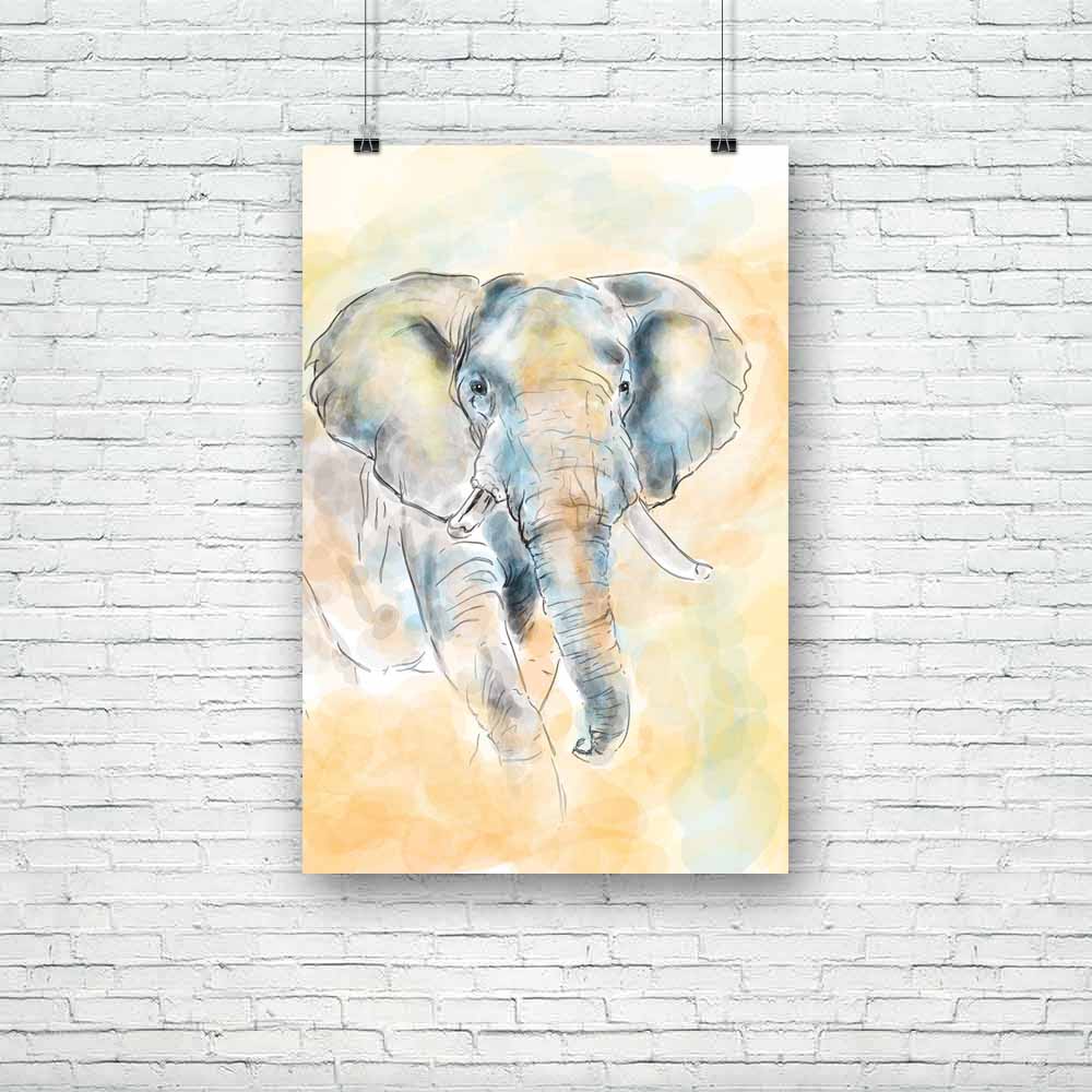 Elephant Aquarelle Artwork Unframed Paper Poster-Paper Posters Unframed-POS_UN-IC 5002178 IC 5002178, Abstract Expressionism, Abstracts, African, Animals, Art and Paintings, Automobiles, Black and White, Illustrations, Nature, Paintings, Patterns, Pets, Scenic, Semi Abstract, Transportation, Travel, Vehicles, Watercolour, White, Wildlife, elephant, aquarelle, artwork, unframed, paper, poster, watercolor, head, painting, aquarell, abstract, africa, animal, art, arts, background, backgrounds, color, colored, 