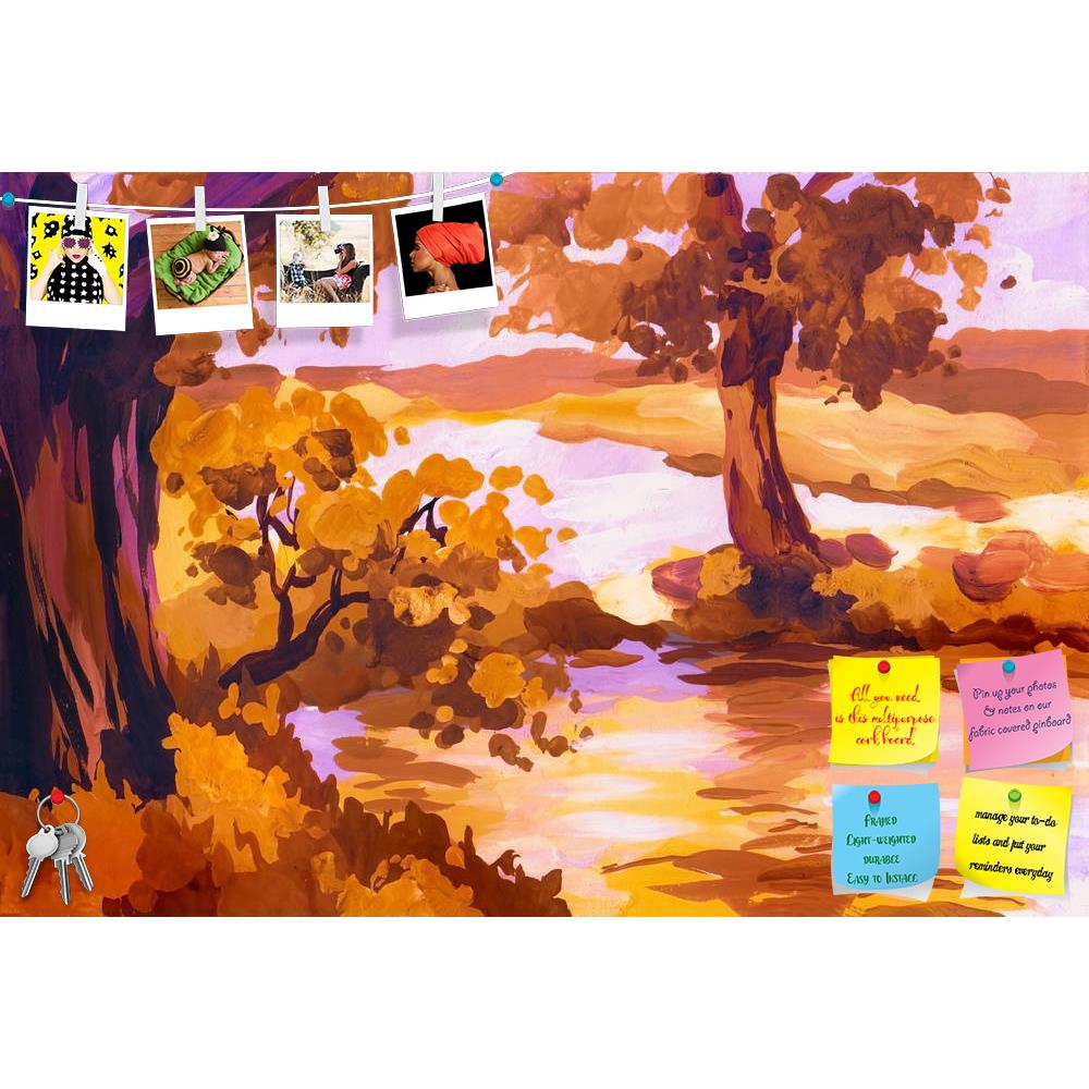 ArtzFolio Autumn Landscape With River Printed Bulletin Board Notice Pin Board Soft Board | Frameless-Bulletin Boards Frameless-AZSAO18726019BLB_FL_L-Image Code 5002185 Vishnu Image Folio Pvt Ltd, IC 5002185, ArtzFolio, Bulletin Boards Frameless, Landscapes, Fine Art Reprint, autumn, landscape, with, river, printed, bulletin, board, notice, pin, soft, frameless, acrylic, painting, sketch, pin up board, push pin board, extra large cork board, big pin board, notice board, small bulletin board, cork board, wall