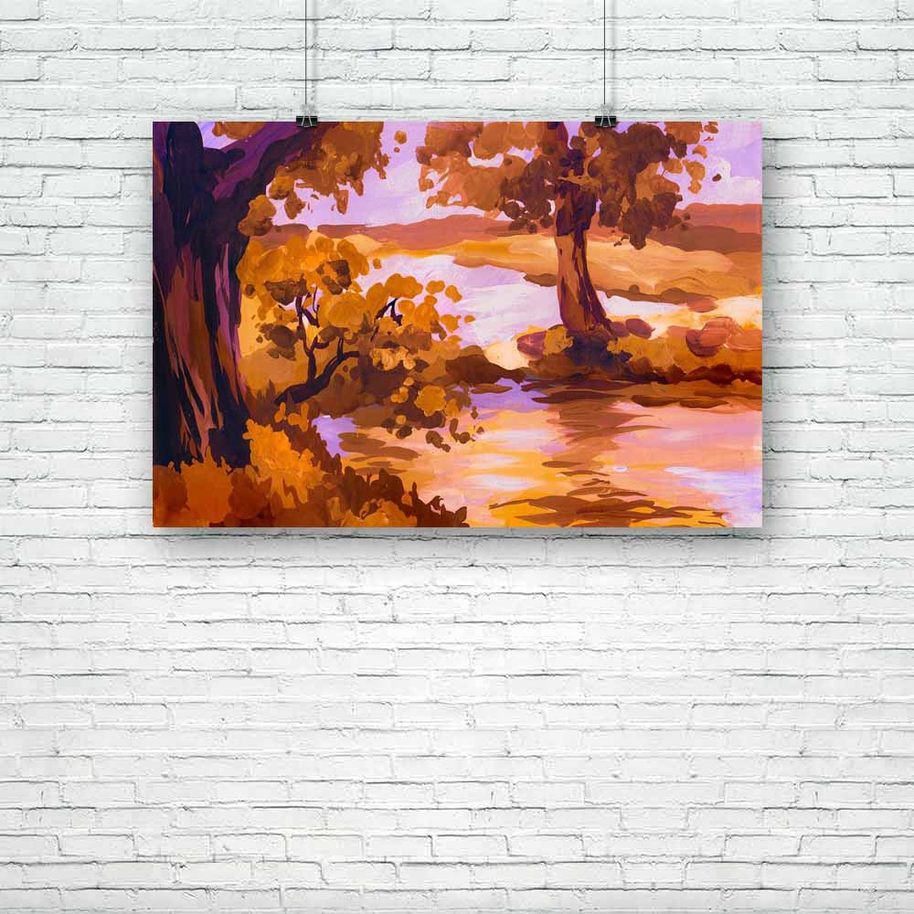 Autumn Landscape With River Unframed Paper Poster-Paper Posters Unframed-POS_UN-IC 5002185 IC 5002185, Art and Paintings, Drawing, Illustrations, Landscapes, Nature, Paintings, Scenic, Seasons, Sketches, autumn, landscape, with, river, unframed, paper, poster, acrylic, art, artist, artwork, clouds, colorful, day, gold, illustration, image, oil, outdoor, painting, picture, season, sketch, sky, stream, tree, water, yellow, artzfolio, posters, wall posters, posters for room, posters for room decoration, office
