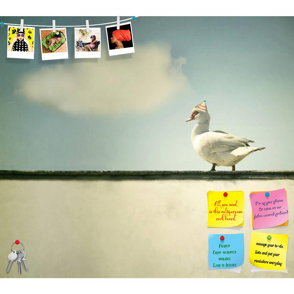 ArtzFolio Duck Walking On The Ledge Of The Wall Printed Bulletin Board Notice Pin Board Soft Board | Frameless-Bulletin Boards Frameless-AZSAO18733907BLB_FL_L-Image Code 5002188 Vishnu Image Folio Pvt Ltd, IC 5002188, ArtzFolio, Bulletin Boards Frameless, Animals, Conceptual, Kids, Photography, duck, walking, on, the, ledge, of, wall, printed, bulletin, board, notice, pin, soft, frameless, a, sky, cloud, background, animal, gosling, one, hat, funny, vintage, collage, light, fantasy, tale, outside, exterior,