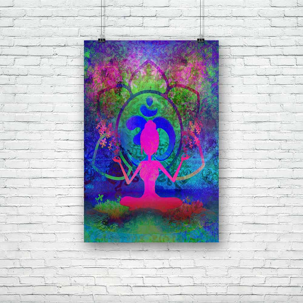 Yoga Lotus Pose D4 Unframed Paper Poster-Paper Posters Unframed-POS_UN-IC 5002192 IC 5002192, Abstract Expressionism, Abstracts, Ancient, Buddhism, Digital, Digital Art, God Buddha, Graphic, Health, Historical, Illustrations, Indian, Medieval, Nature, People, Religion, Religious, Scenic, Semi Abstract, Spiritual, Sports, Sunsets, Vintage, yoga, lotus, pose, d4, unframed, paper, poster, abstract, aura, background, beauty, body, breath, buddha, ease, energy, exercise, female, fit, girl, grass, gym, hand, heal