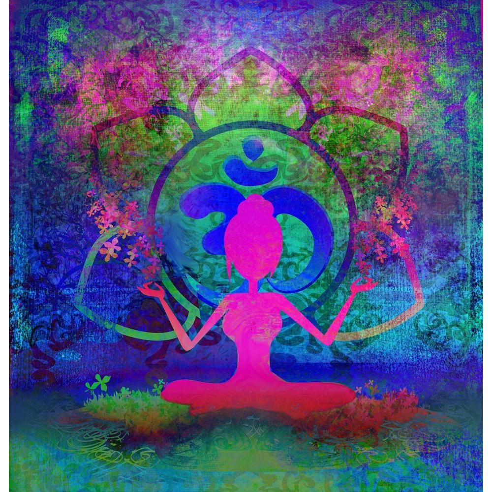 Yoga Lotus Pose Canvas Painting Synthetic Frame-Paintings MDF Framing-AFF_FR-IC 5002192 IC 5002192, Abstract Expressionism, Abstracts, Ancient, Buddhism, Digital, Digital Art, God Buddha, Graphic, Health, Historical, Illustrations, Indian, Medieval, Nature, People, Religion, Religious, Scenic, Semi Abstract, Spiritual, Sports, Sunsets, Vintage, yoga, lotus, pose, canvas, painting, synthetic, frame, abstract, aura, background, beauty, body, breath, buddha, ease, energy, exercise, female, fit, girl, grass, gy