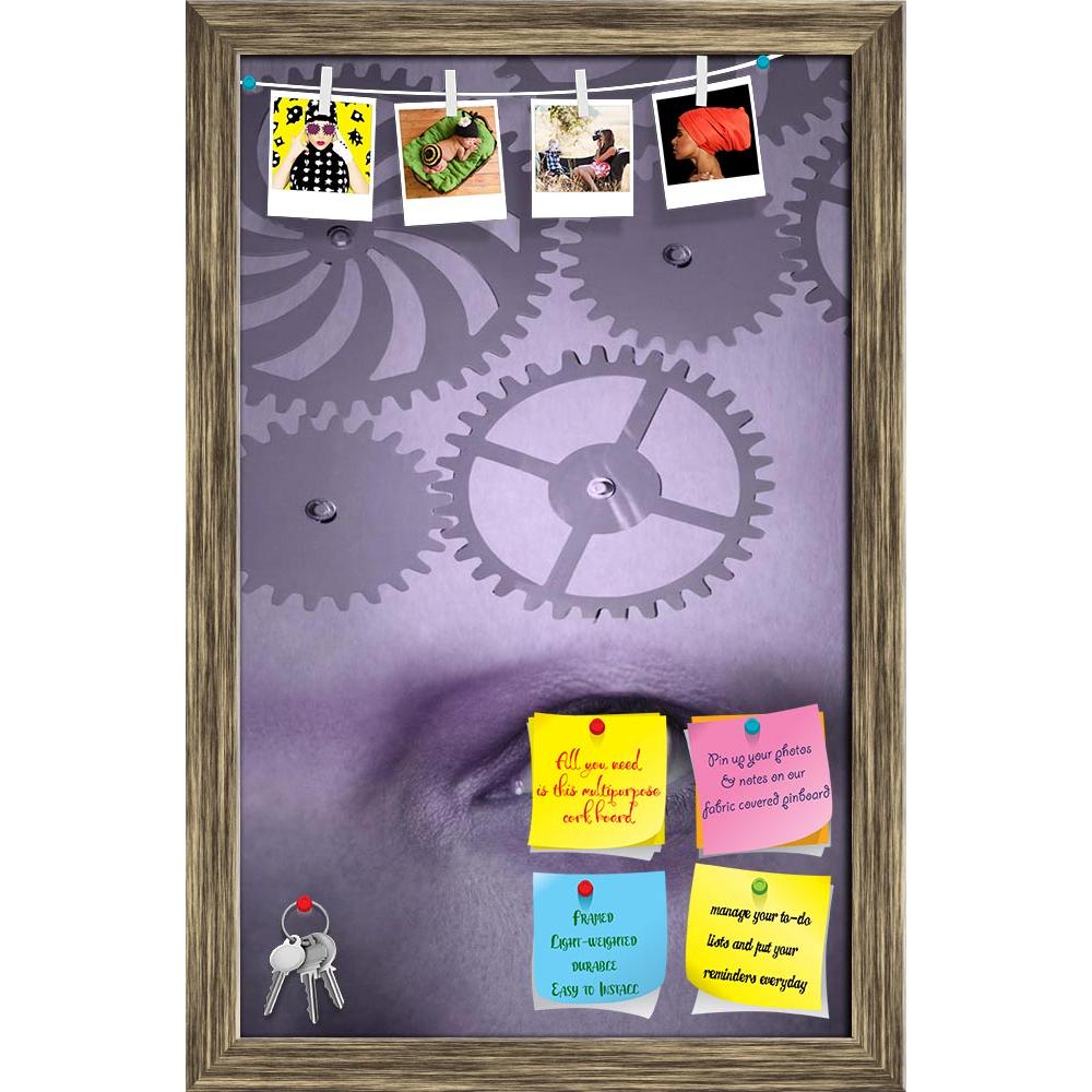 ArtzFolio One Human Eye With Gear On The Forehead Printed Bulletin Board Notice Pin Board Soft Board | Framed-Bulletin Boards Framed-AZSAO18792009BLB_FR_L-Image Code 5002201 Vishnu Image Folio Pvt Ltd, IC 5002201, ArtzFolio, Bulletin Boards Framed, Conceptual, Digital Art, one, human, eye, with, gear, on, the, forehead, printed, bulletin, board, notice, pin, soft, framed, purple, color, pin up board, push pin board, extra large cork board, big pin board, notice board, small bulletin board, cork board, wall 